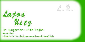 lajos uitz business card